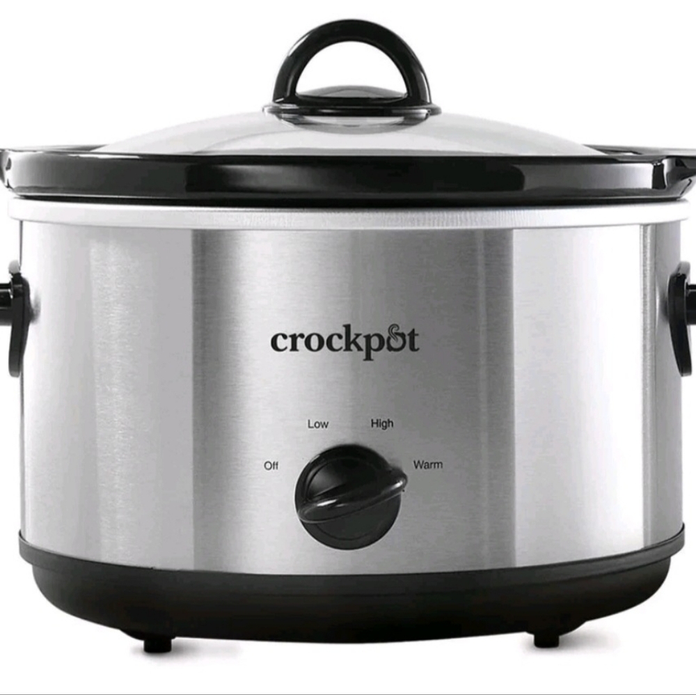 CROCKPOT Stainless Steel Grey Black Ceramic NIB Sealed